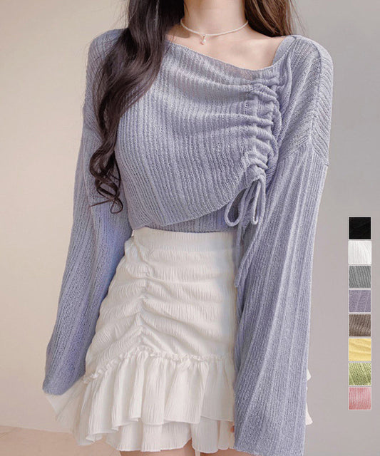 ドローストリング ニットアンサンブル 春夏